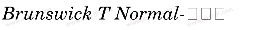 Brunswick T Normal字体转换